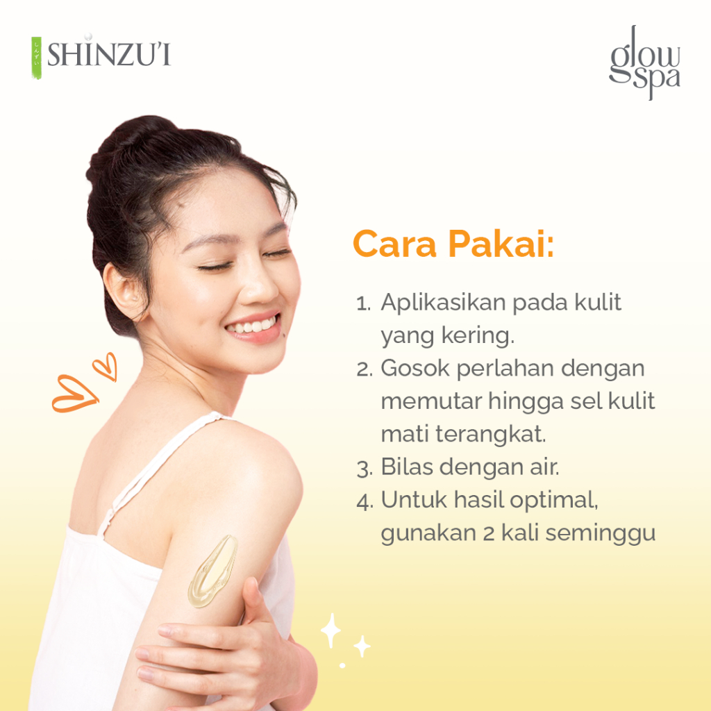 Shinzui Glow Spa Exfoliating Gel + AHA Collagen 130ml - Honey