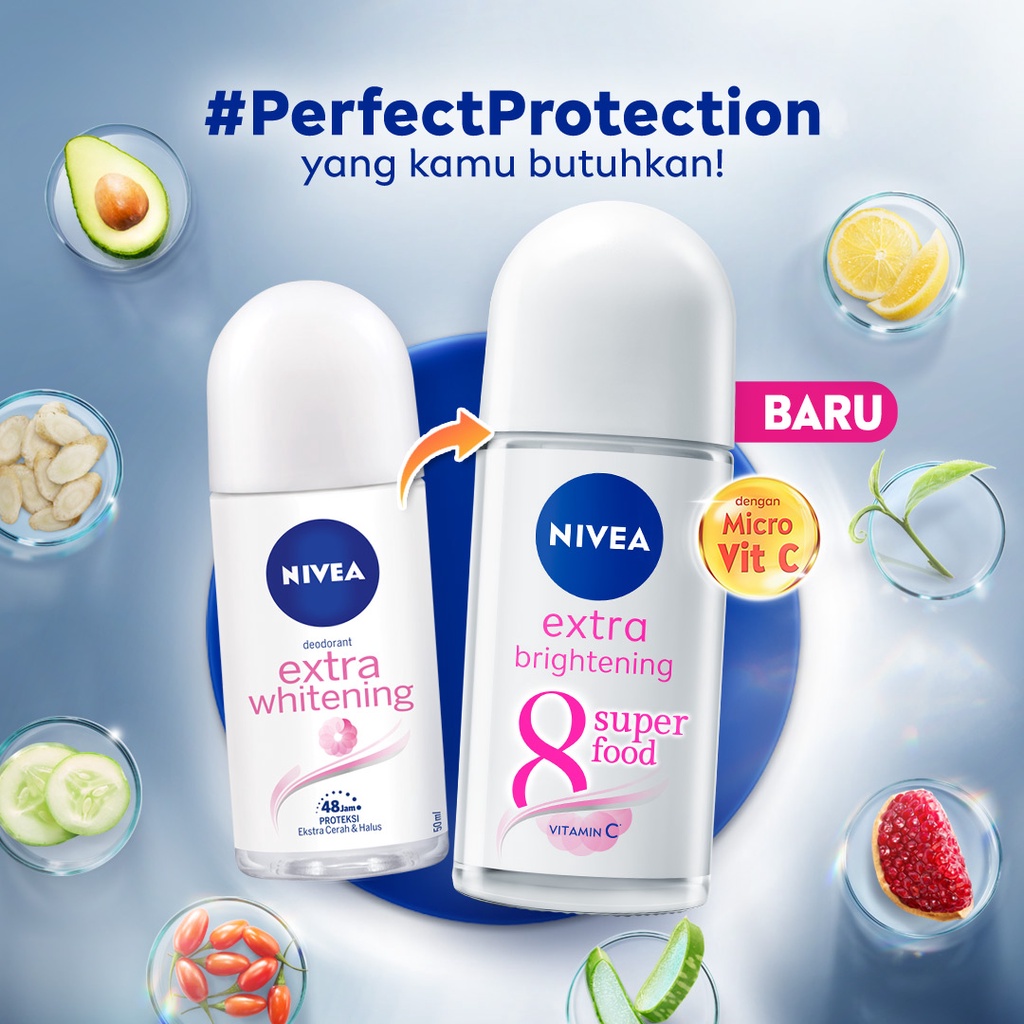 Nivea Deodorant Roll On 50ml - Extra Whitening