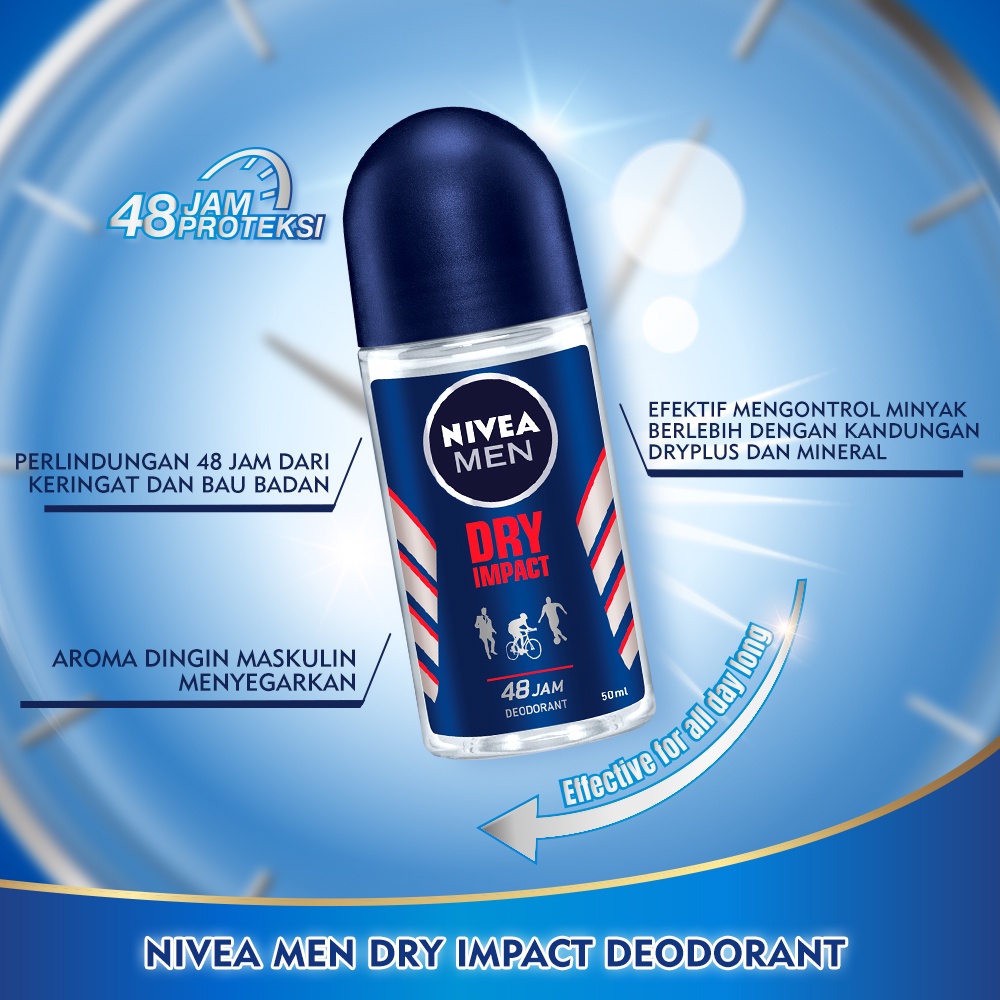 Nivea MEN Deodorant Roll On 50ml - Dry Impact