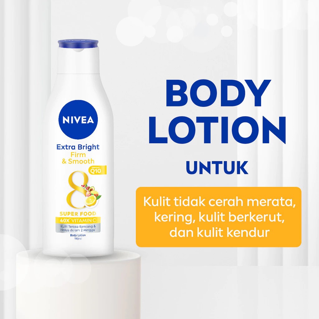 Nivea Body Lotion Extra White 190ml - Firm & Smooth