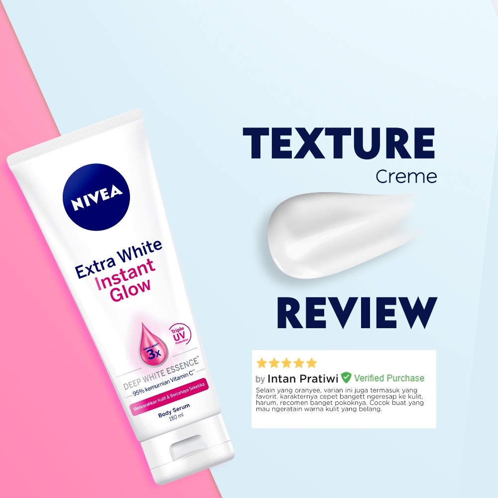 Nivea Body Serum Extra White 180ml - Instant Glow SPF25