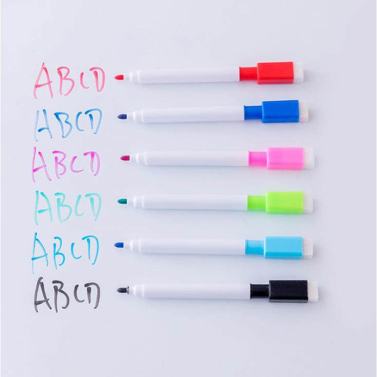 Spidol Wipe & Clean set 3pcs - Spidol Pena Warna Warni dengan Penghapus 