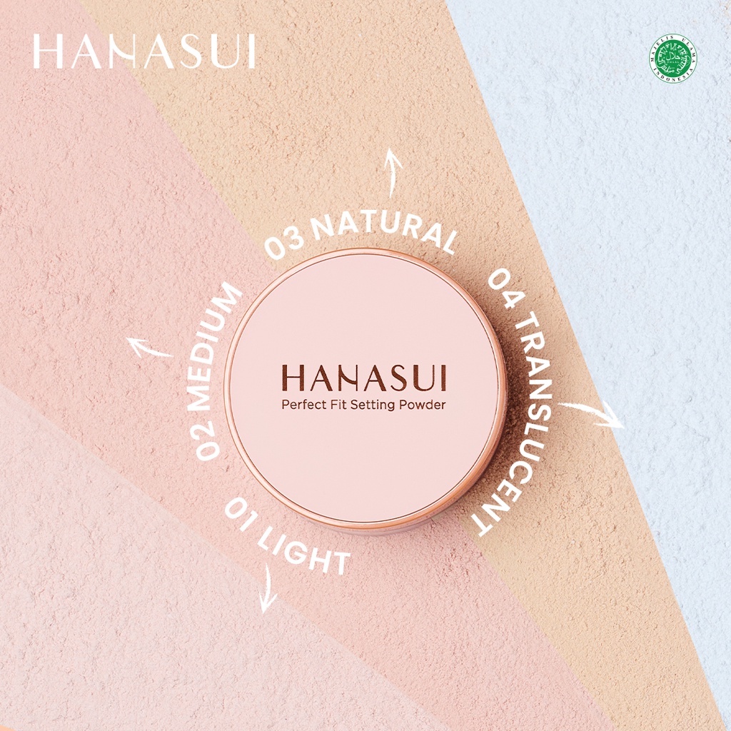Hanasui Perfect Fit Setting Powder 12gr - 01 Light