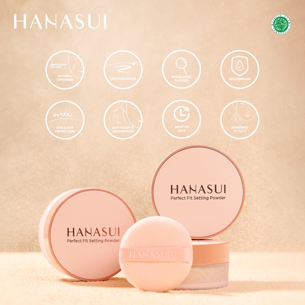Hanasui Perfect Fit Setting Powder 12gr - 02 Medium