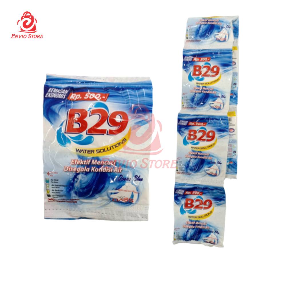 B29 Detergent Bubuk 20gr Sachet Renteng - Ocean Blue B29 Detergent Bubuk 20gr Sachet Renteng - Ocean Blue