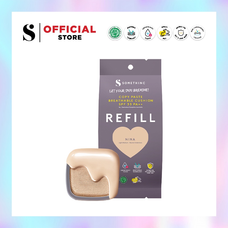 Somethinc Copy Paste Cushion SPF33 PA+++ REFILL - Nina (Light Med-Neutral) - Cushion Glow Finish