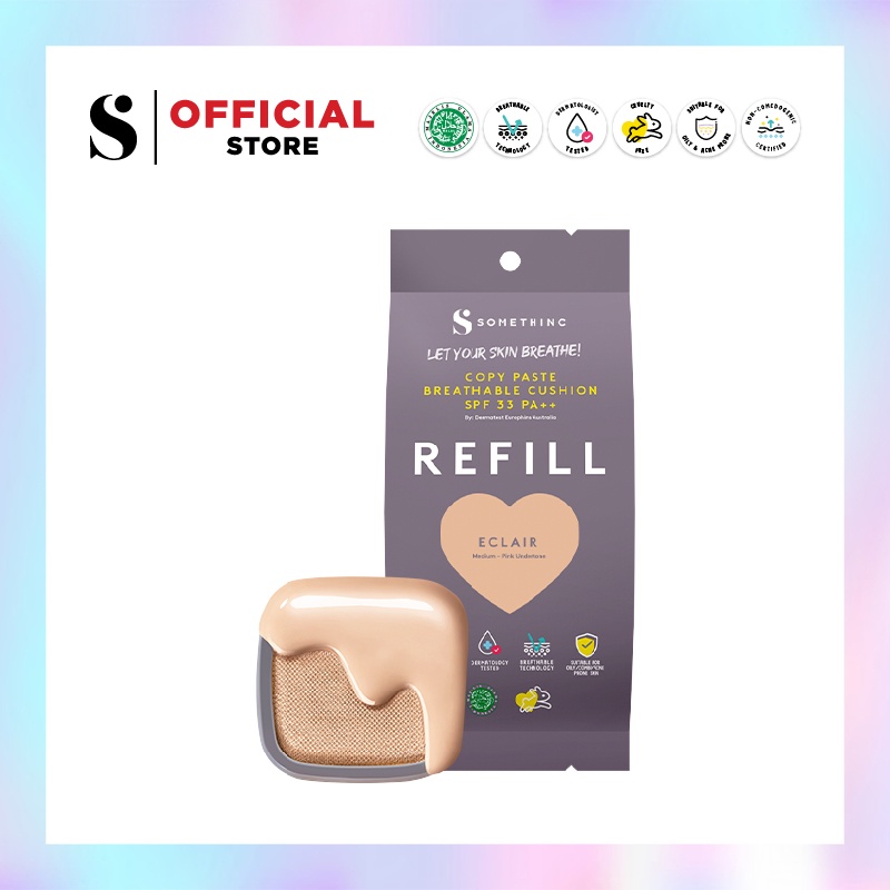 Somethinc Copy Paste Cushion SPF33 PA+++ REFILL - Éclair (Med-Pink) - Cushion Glow Finish