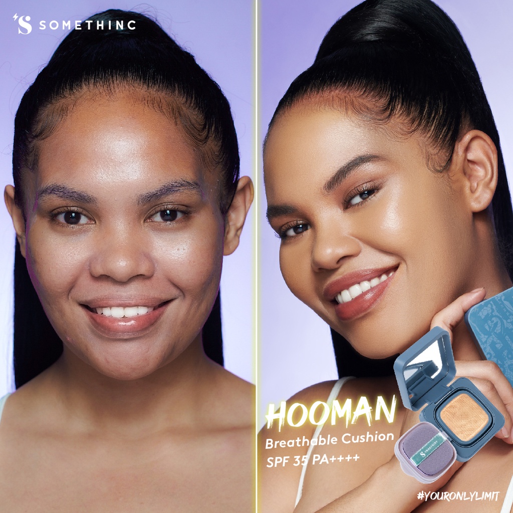 Somethinc Hooman Breathable UV Cushion SPF35 PA++++ - Perle (Cushion Matte)