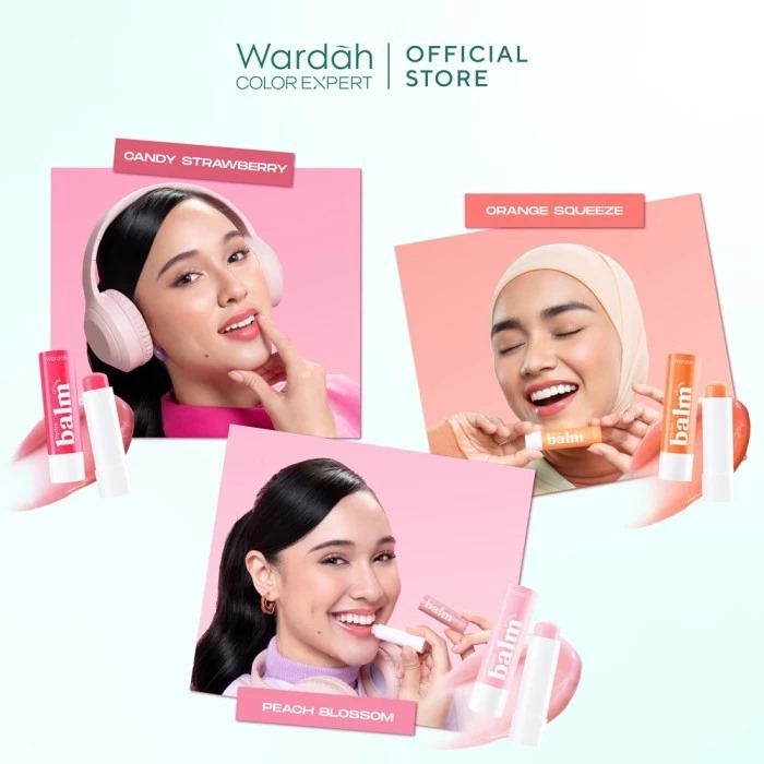 Wardah Hydrabalm Lip Care SPF15 4gr - Peach Blossom