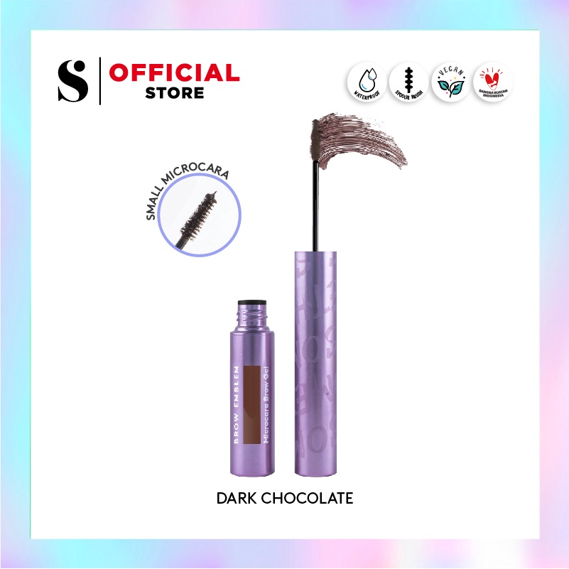 Somethinc Brow Emblem Microcara Brow Gel Waterproof - Dark Chocolate