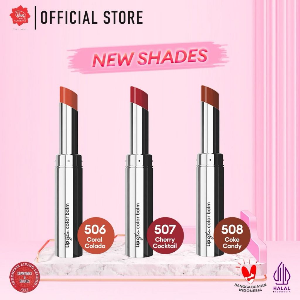 Red-A Lip Glo Color Balm 3in1 - 507 Cherry Cocktail (Lip Glow + Lip Balm + Lipstick)