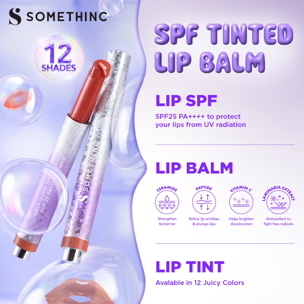 Somethinc Ceraplump Tinted Lip Balm SPF25 PA++++ 2gr  - 08 Ribbon