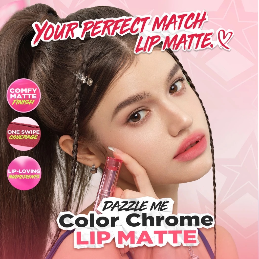 Dazzle Me Color Chrome Lip Matte 3.6gr - R03 Classy Red