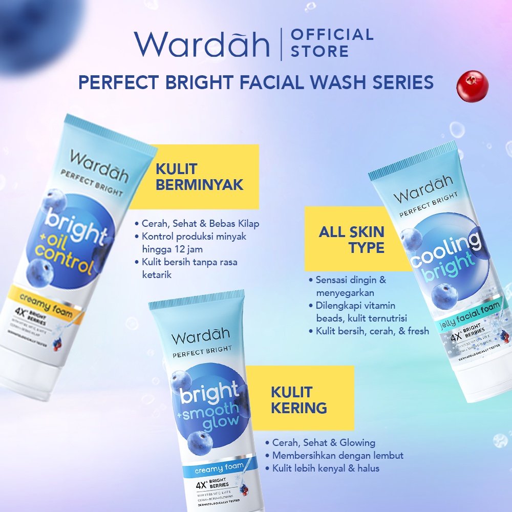 Wardah Perfect Bright Creamy Foam Brightening+ Oil Control 100ml