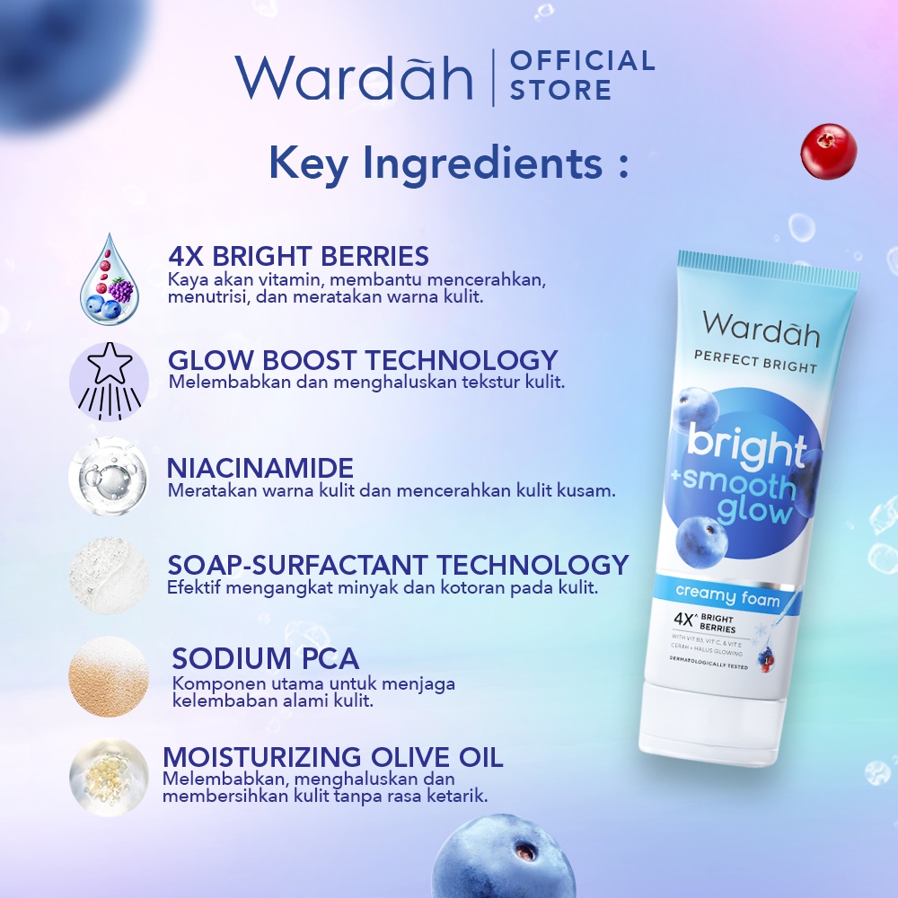 Wardah Perfect Bright Creamy Foam Brightening+ Smooth Glow 50ml