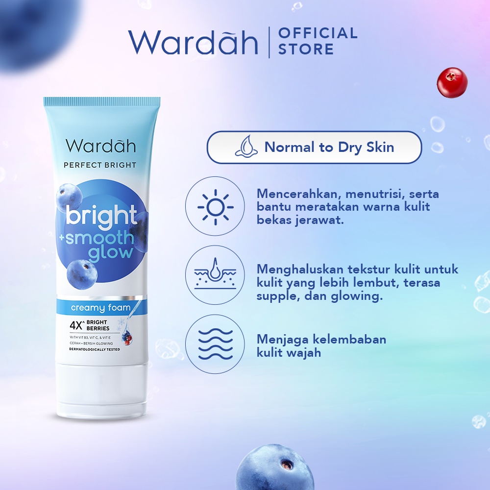 Wardah Perfect Bright Creamy Foam Brightening+ Smooth Glow 50ml
