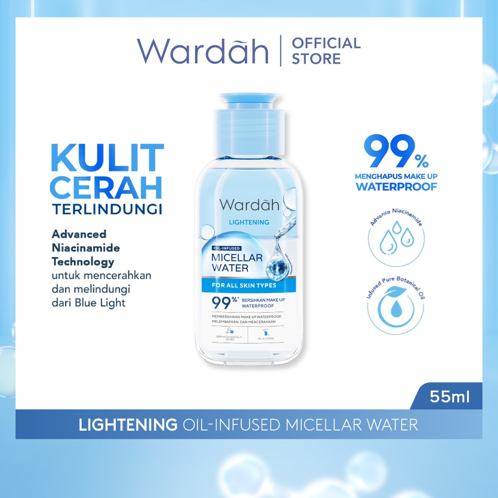 Wardah Lightening Oil-Infused Micellar Water 55ml Wardah Lightening Oil-Infused Micellar Water 55ml