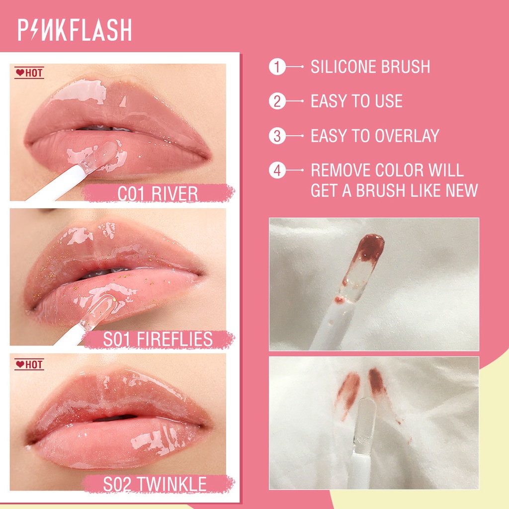 Pinkflash Lasting Glossy Lipgloss - C01