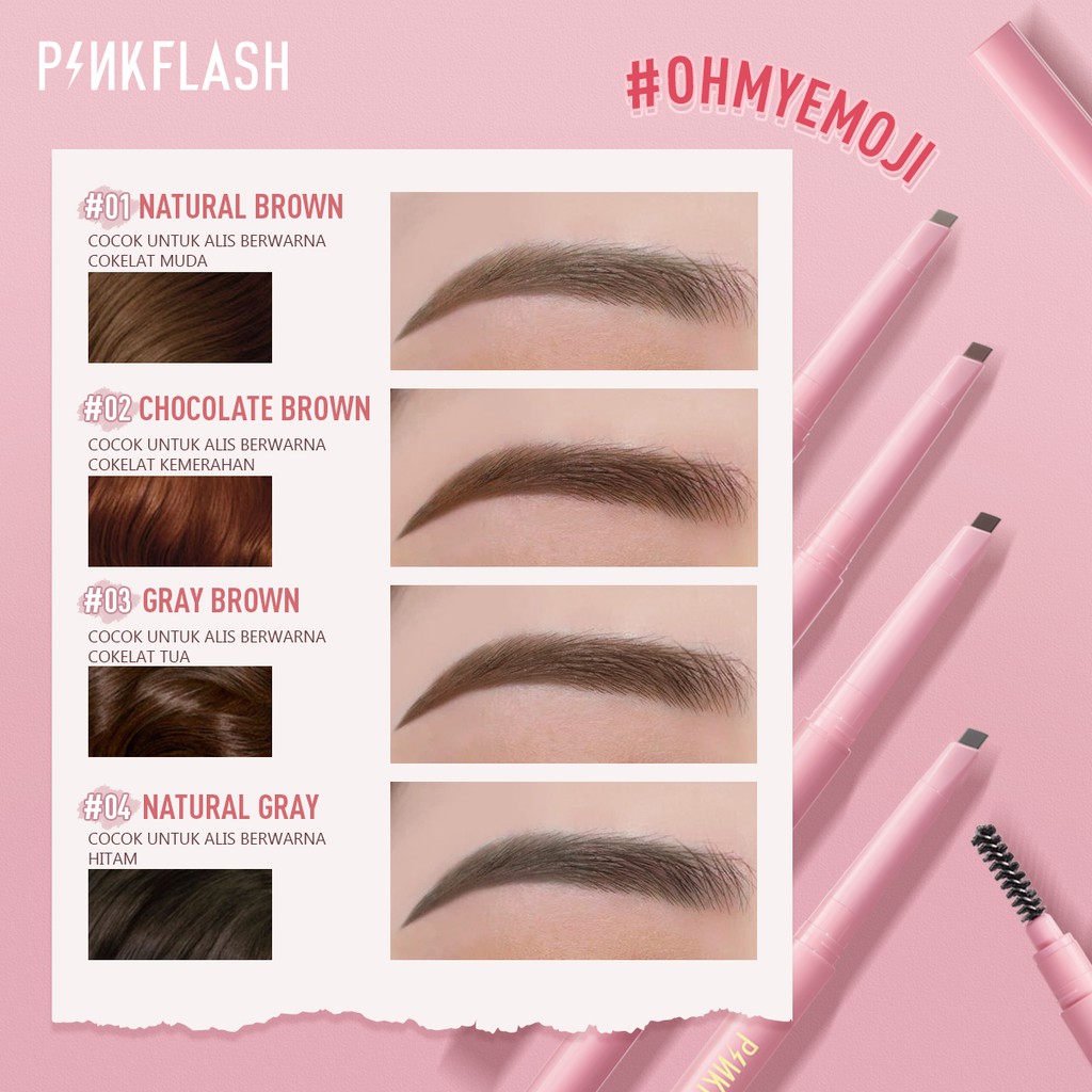 Pinkflash Waterproof Auto Eyebrow Pencil - 03 Gray Brown
