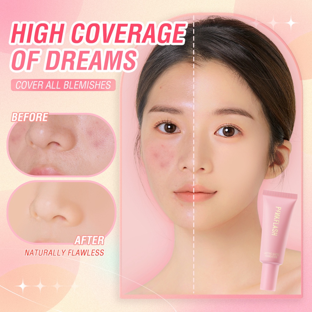 Pinkflash Lasting Matte Foundation #1 Vanilla