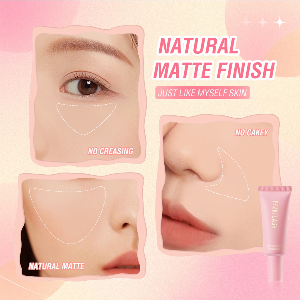 Pinkflash Lasting Matte Foundation #1 Vanilla