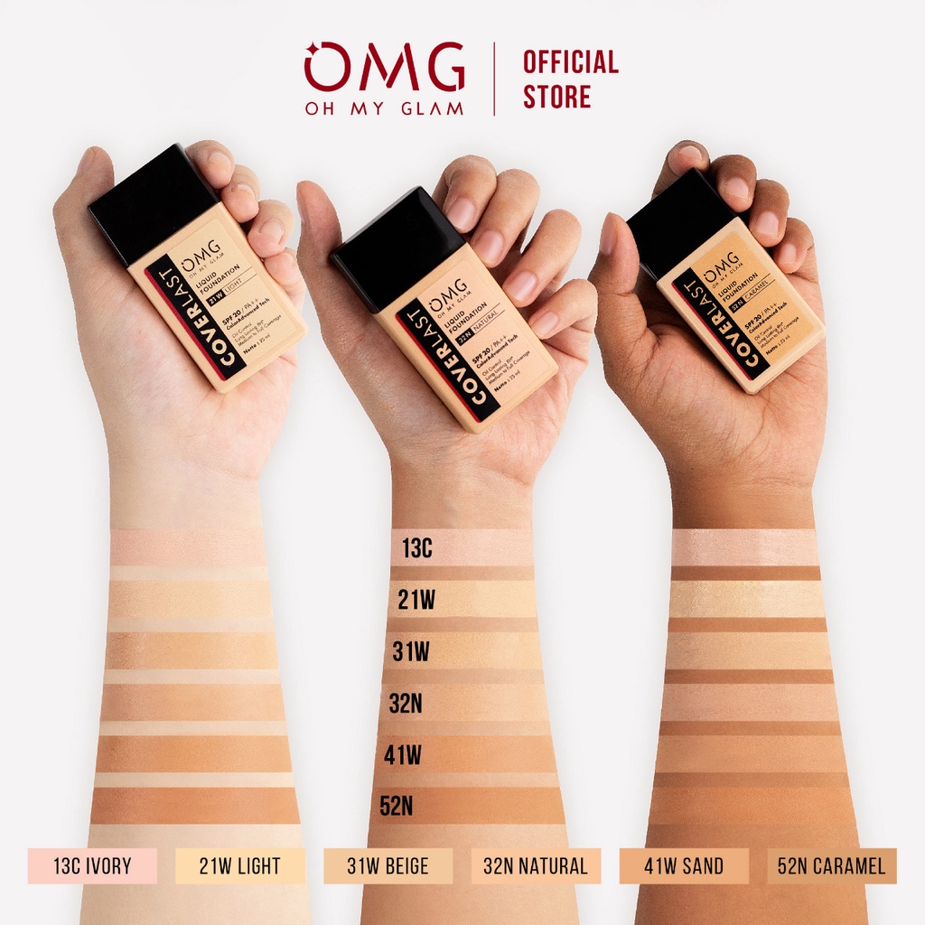 OMG Coverlast Liquid Foundation 52N Caramel