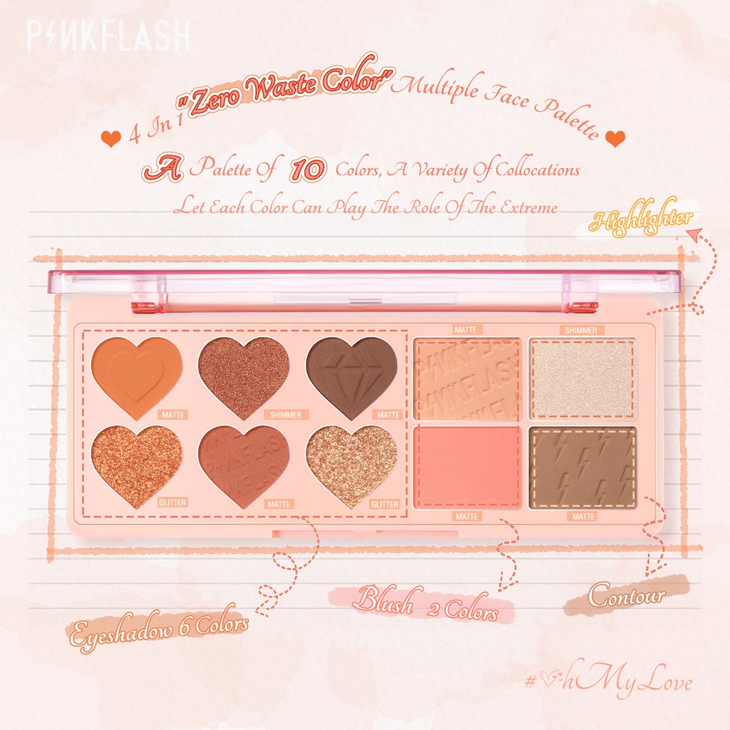 Pinkflash Multi Face Pallet PF-M02 #03 Caramel Toffee