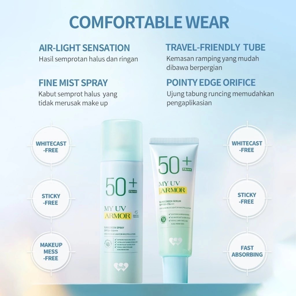 BNB Barenbliss My UV Armor Sunscreen Spray SPF50+ PA+++ 50ml