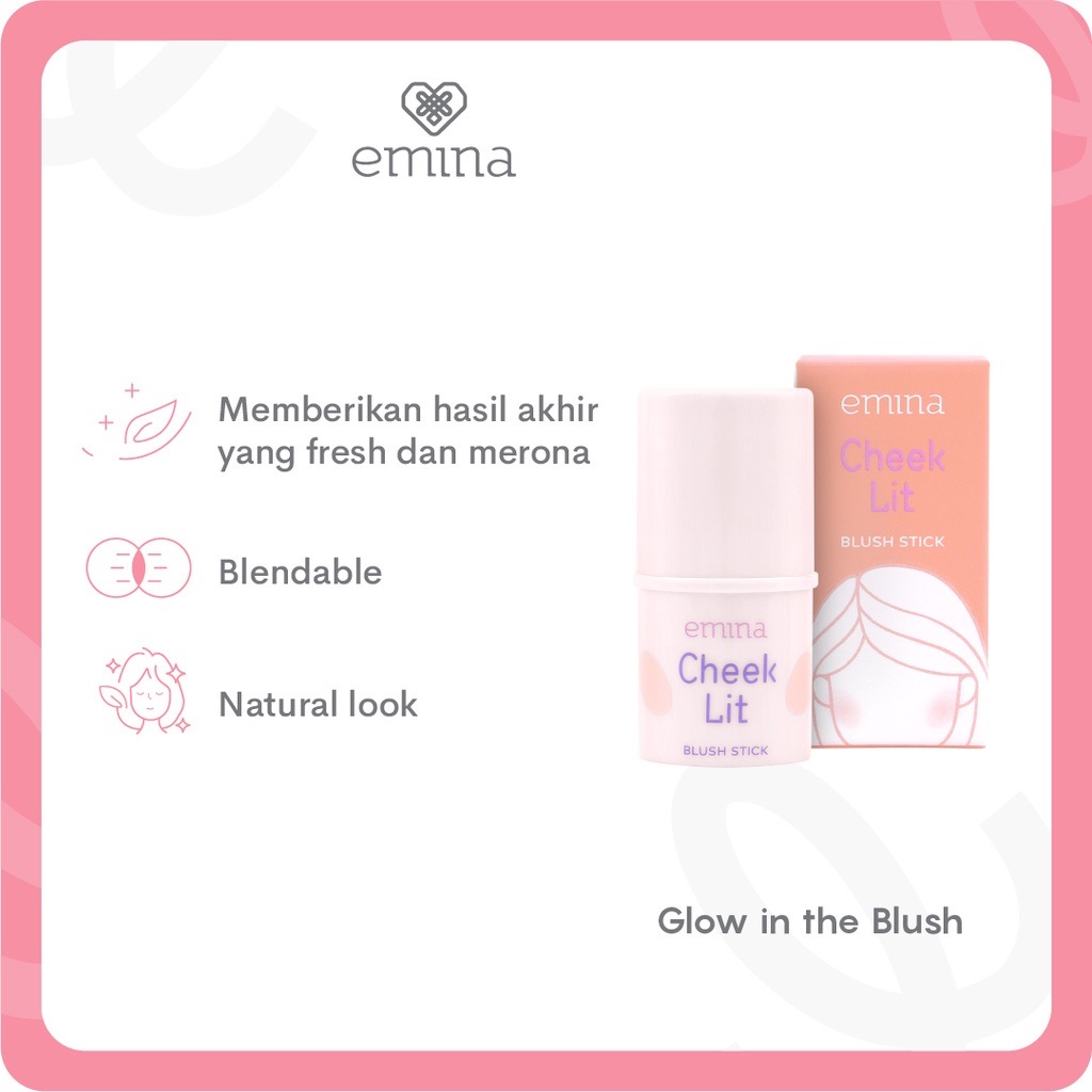 Emina Cheek Lit Blush Stick Pink 7gr