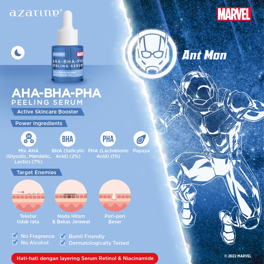 Azarine x Marvel AHA BHA PHA Peeling Serum 20ml
