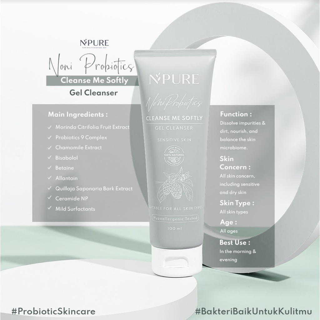 Npure Noni Probiotics Cleanse Me Hypoallergenic Gel Cleanser 100ml