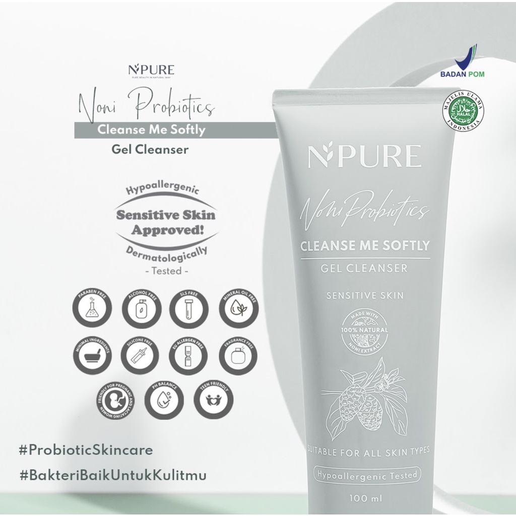 Npure Noni Probiotics Cleanse Me Hypoallergenic Gel Cleanser 100ml