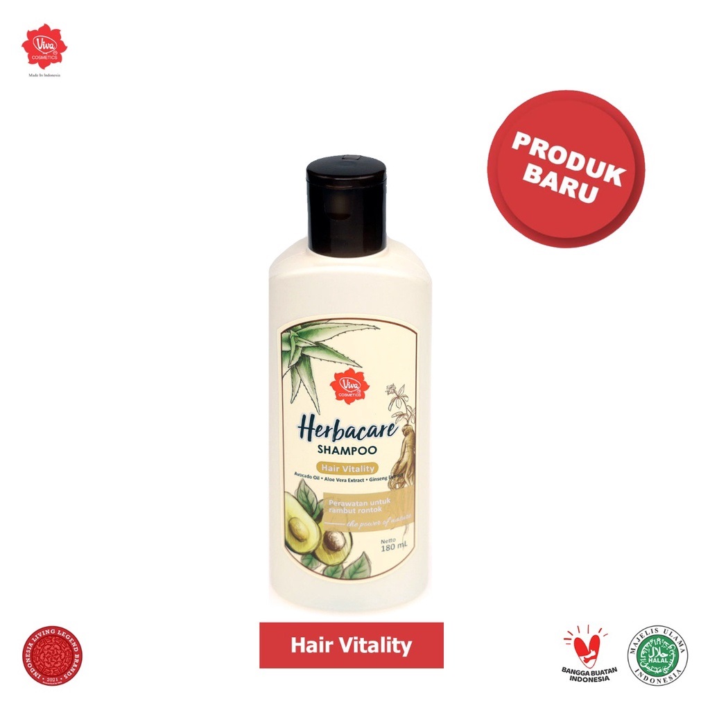 Viva Herbacare Shampoo 180ml - Hair Vitality (Kuning)