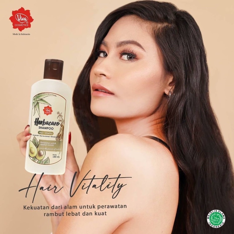 Viva Herbacare Shampoo 180ml - Hair Vitality (Kuning)