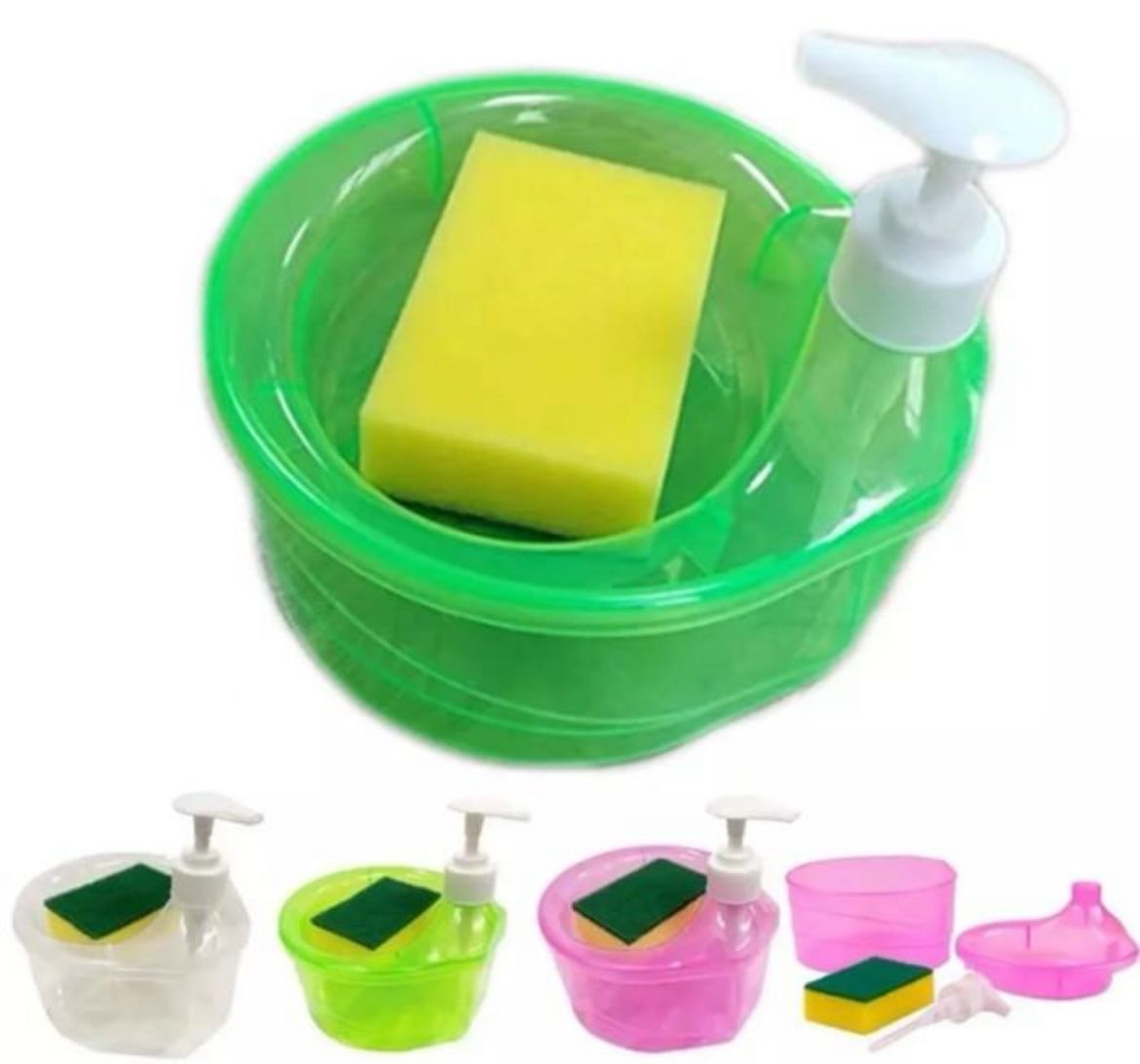 Dispenser Sabun Cuci Piring Bulat + Spons