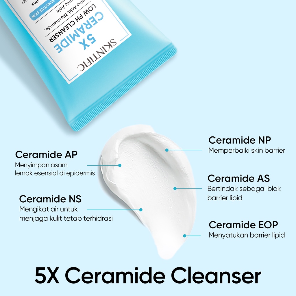 Skintific 5x Ceramide Low Ph Facial Cleanser 80ml