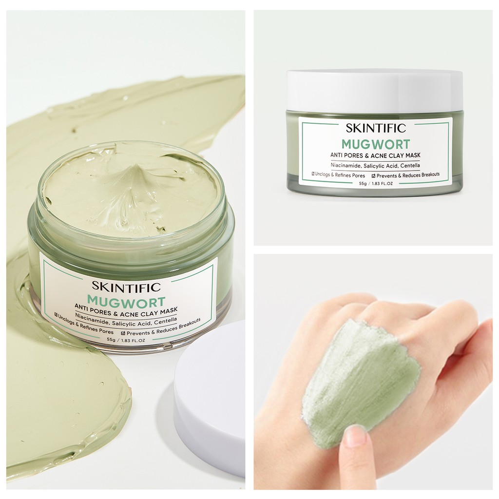 Skintific Mugwort Anti Pores & Acne Clay Mask 55gr
