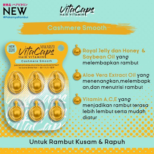 Makarizo Hair Energy Vitaglitz Hair Serum 1ml x 6 - Aloe Melon