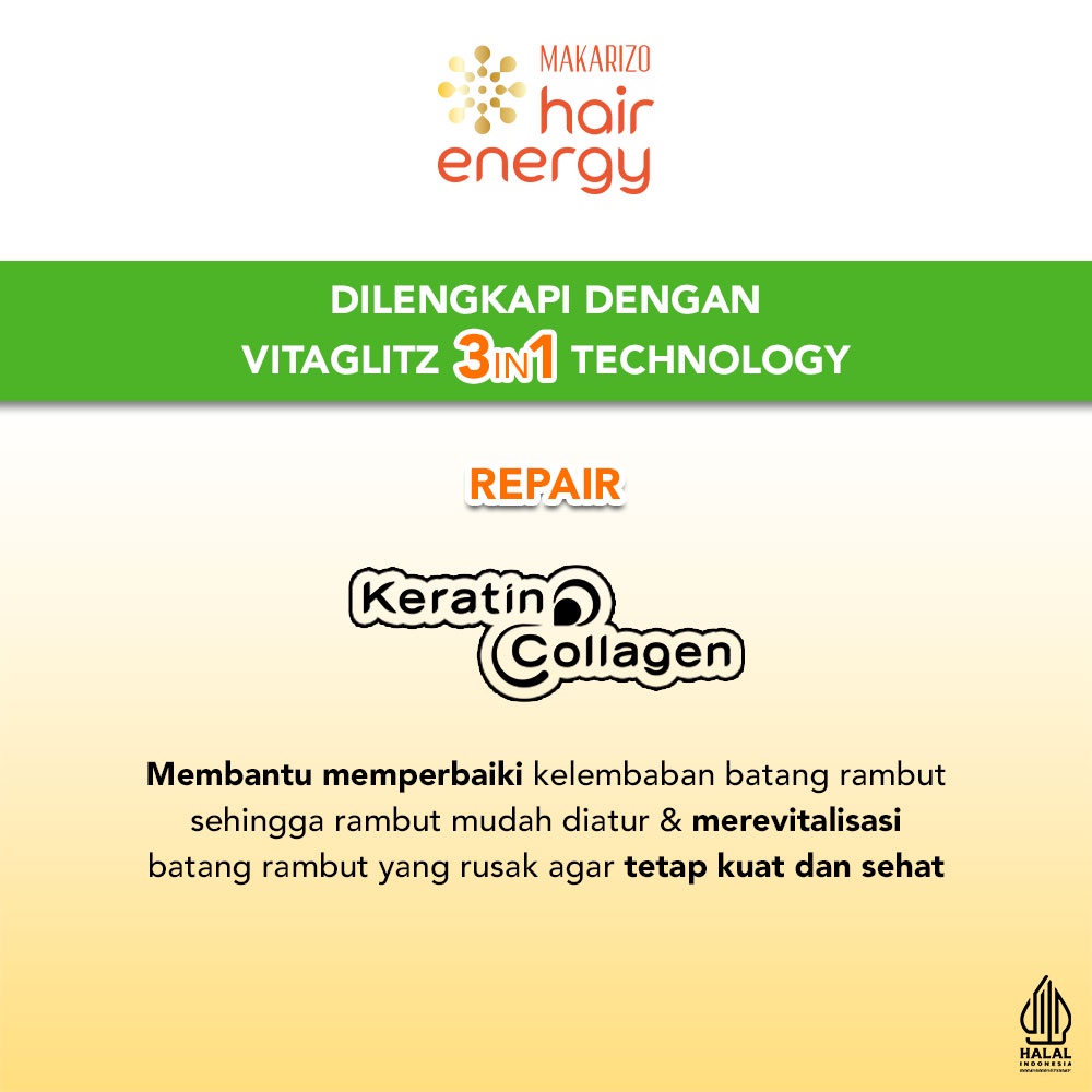 Makarizo Hair Energy Vitaglitz Hair Serum 1ml x 6 - Aloe Melon