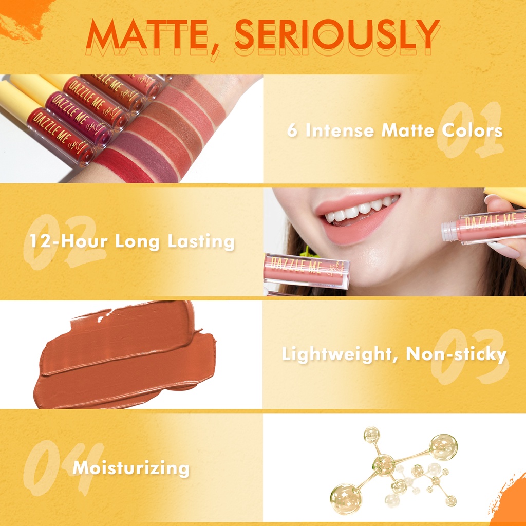 DAZZLE ME Velvet Matte Lip Cream R486 Always Red
