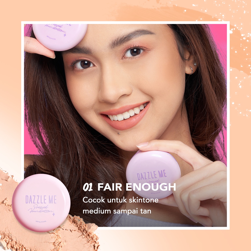 DAZZLE ME Muse Pressed Foundation 01 Fair Enough