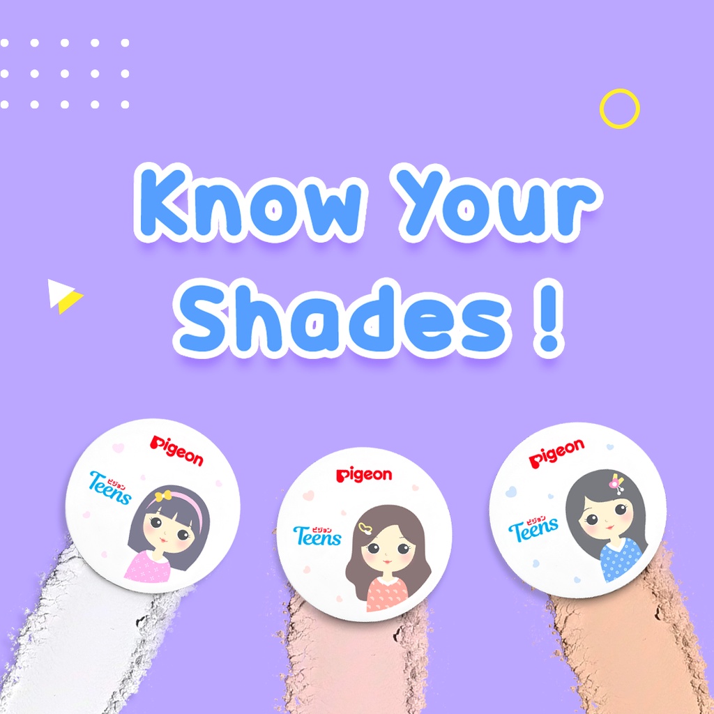 Pigeon Teens Two Way Cake + UV Protection Refill + Puff 14gr - Beige (Pack Peach)
