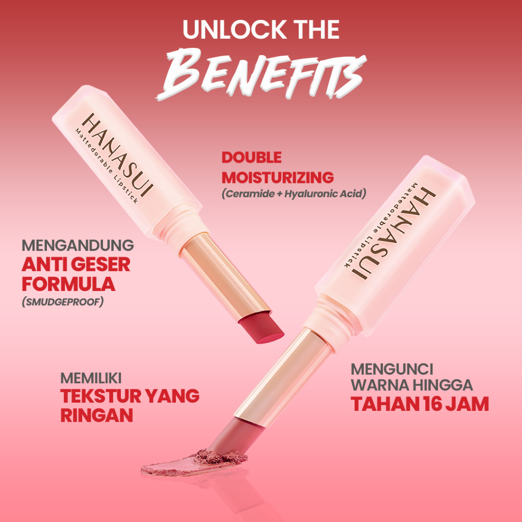 Hanasui Mattedorable Matte Lipstick 2gr - 101 Superstar