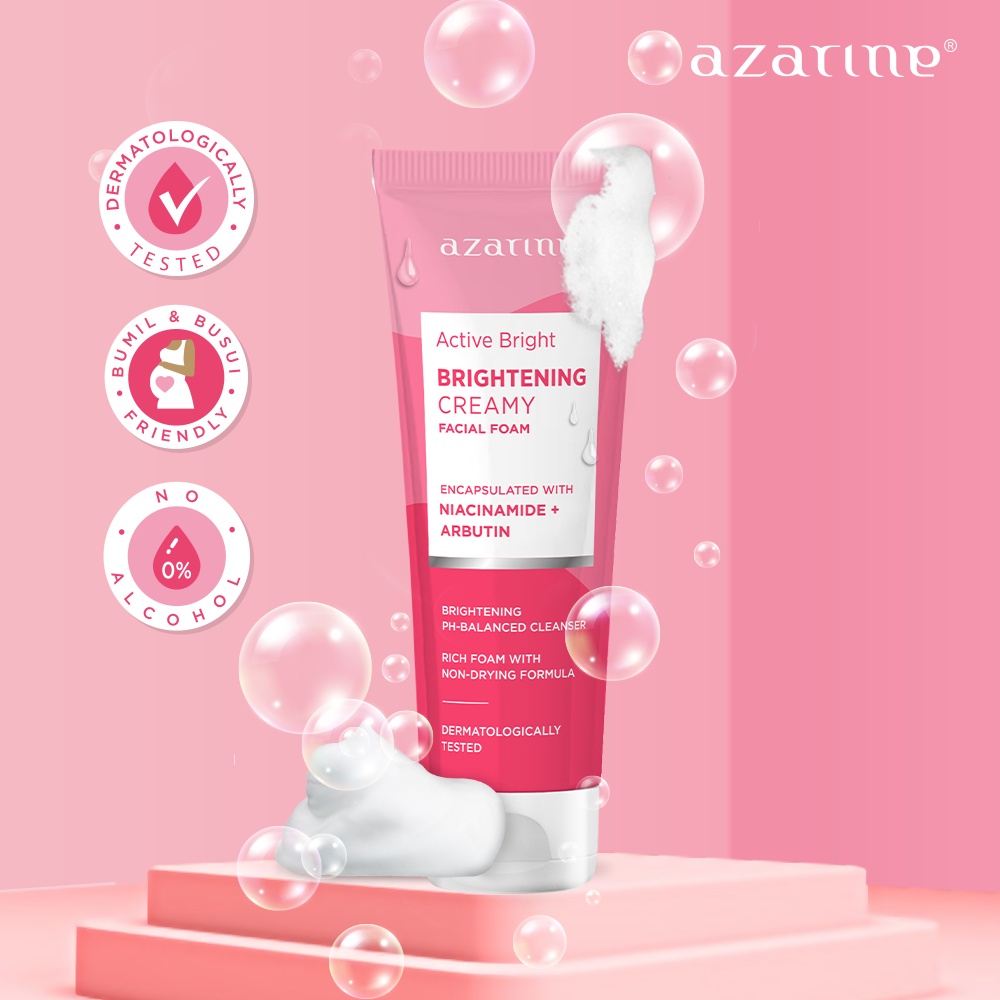 Azarine Active Bright Brightening Creamy Facial Foam