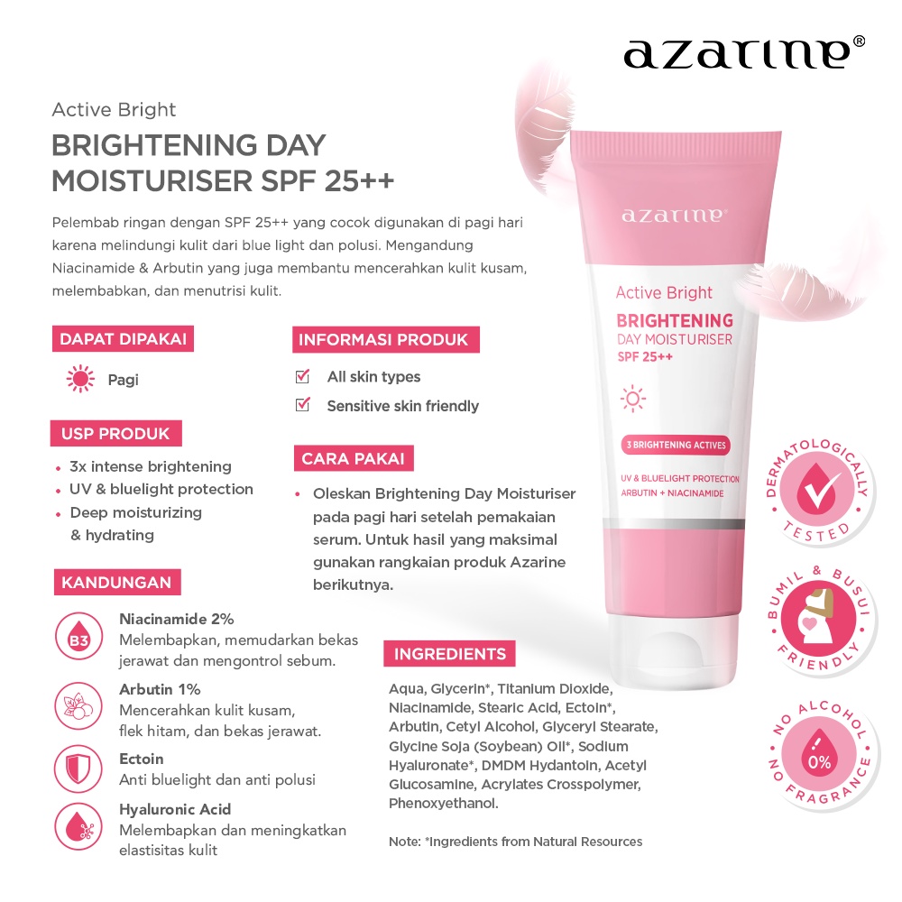 Azarine Active Bright Brightening Day Moisturiser SPF25++