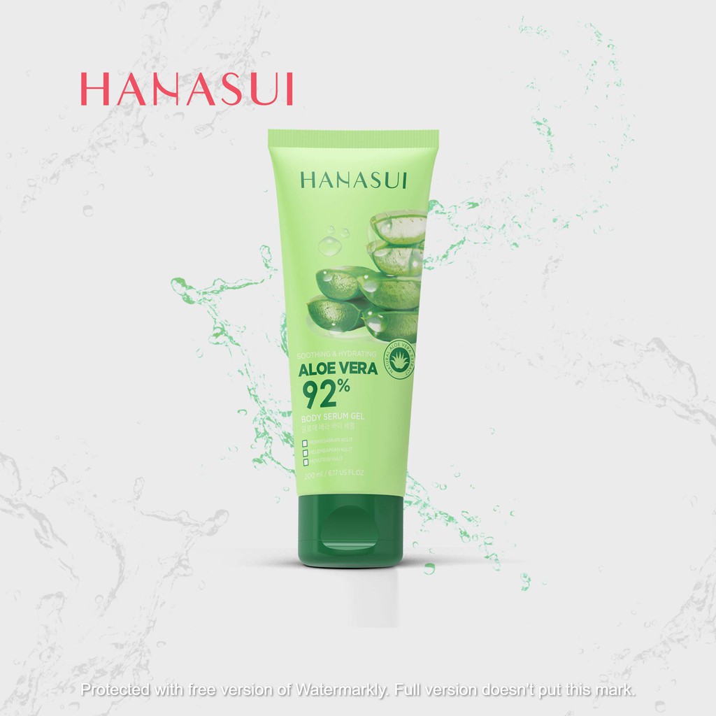 HANASUI Body Serum Gel 200ml - Aloe Vera 92% 