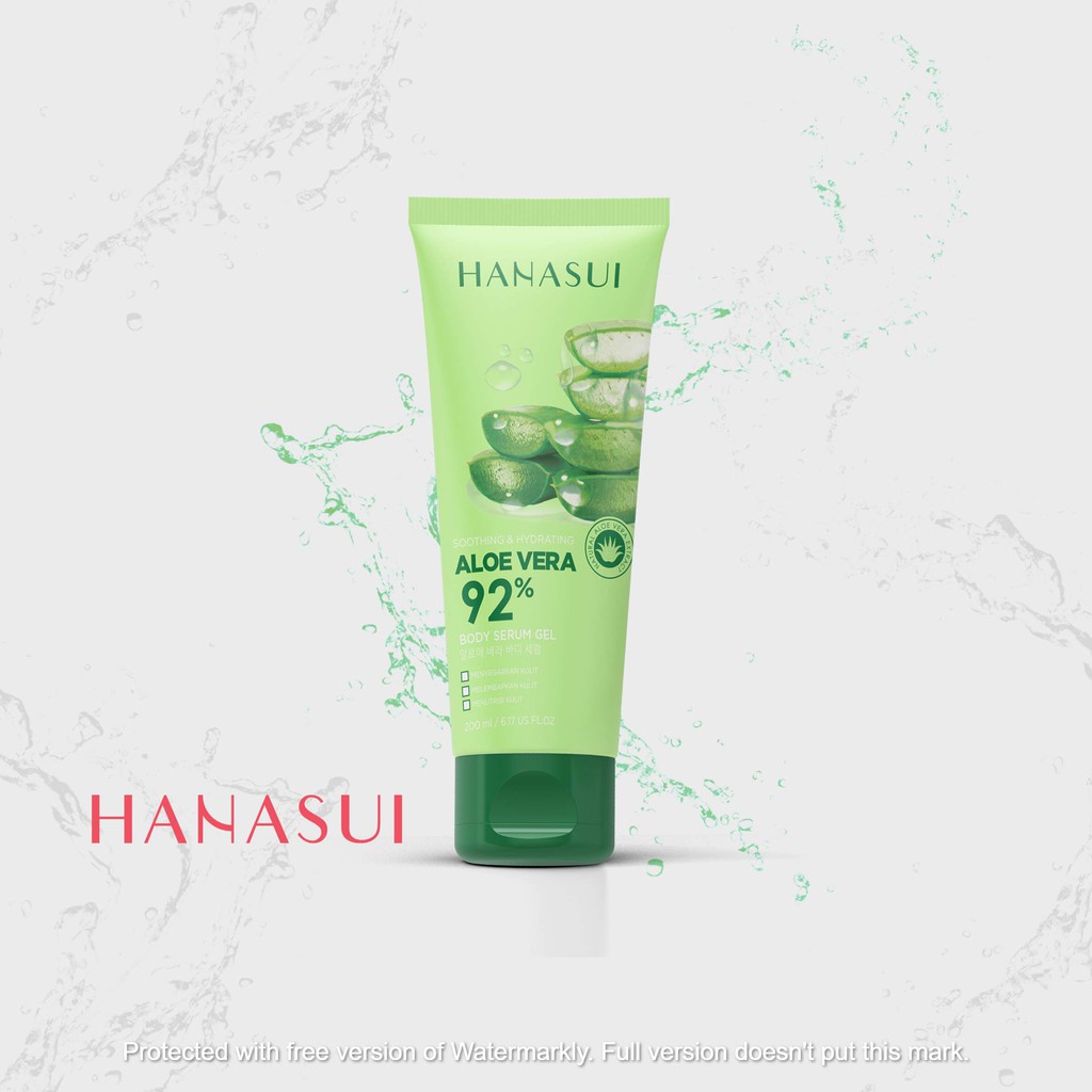HANASUI Body Serum Gel 200ml - Aloe Vera 92% 
