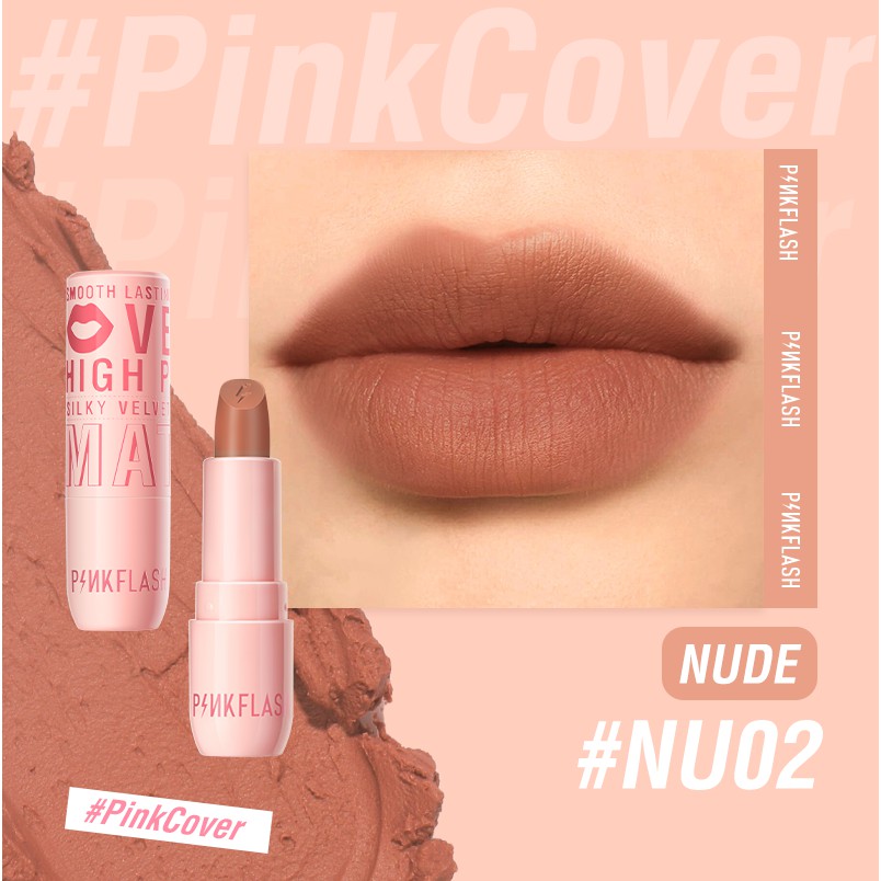 Pinkflash Silky Velvet Lipstick High Pigmented PF-L05 - NU02