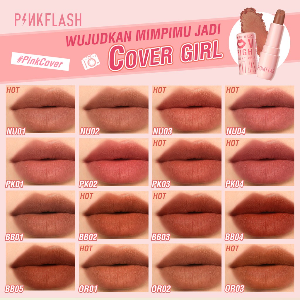 Pinkflash Silky Velvet Lipstick High Pigmented PF-L05 - PK03