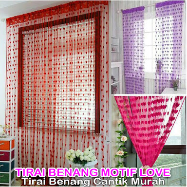 Tirai Benang Motif Love